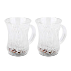 LED Light-Up Party Cups - Flashing Water-Activated Drinking Glasses with Handle (2-Piece)