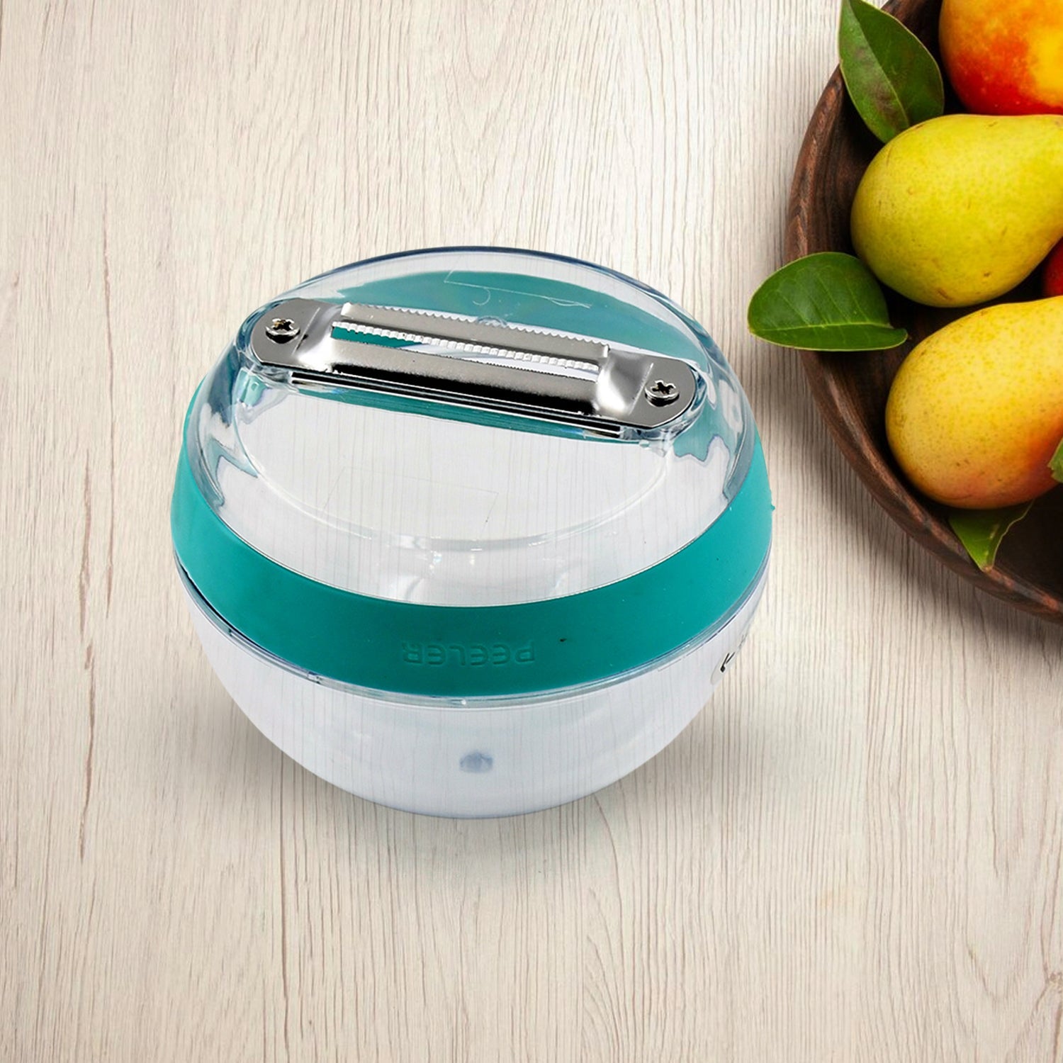 Multifunctional Round Peeler with Removable Storage – Washable Vegetable & Fruit Peeler for Kitchen (1 Pc / Mix Color)