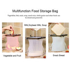 Reusable Silicone Food Bag – Leakproof, Flat Bottom, BPA-Free, Microwave & Dishwasher Safe