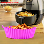 Air Fryer Reusable Silicone Pot with Handles (6 Pc set)