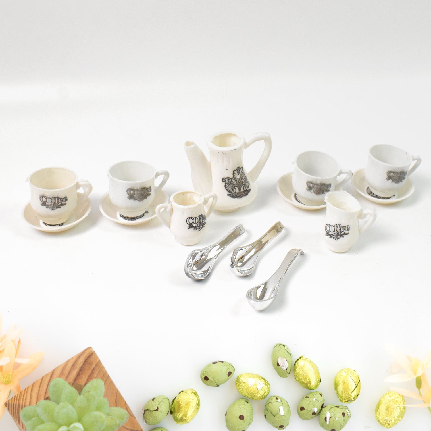 Tickles Tea toy Set | Coffee Kitchen Plastic Set Toy for Kids, Boys & Girls (14 Pcs / Mix Size & Design)