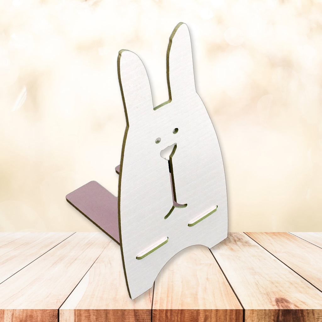 Wooden Rabbit Design Phone Stand 