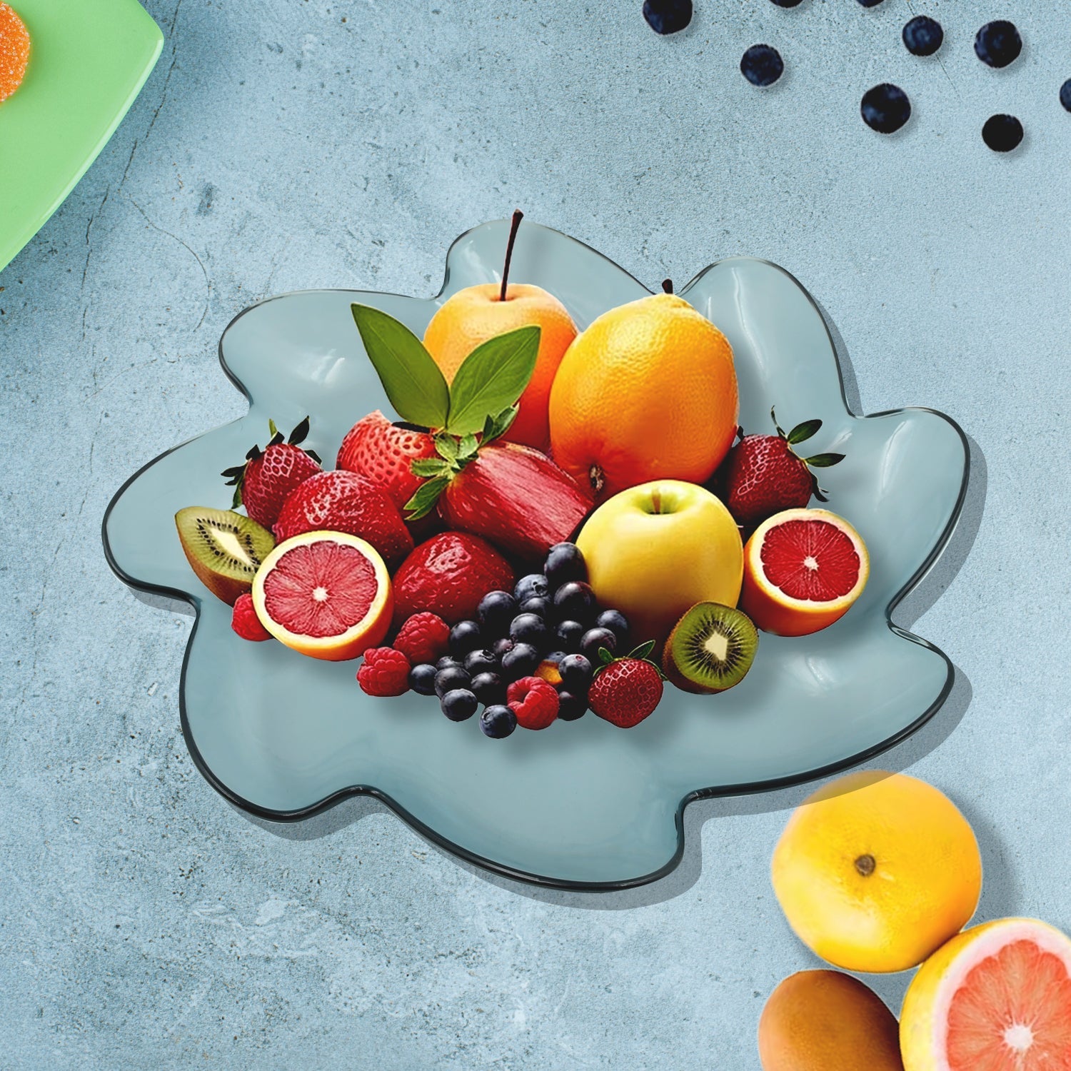 Flower Shape Kids Plastic Plate - Multipurpose for Dinner, Snacks & Party Supplies (1pc)