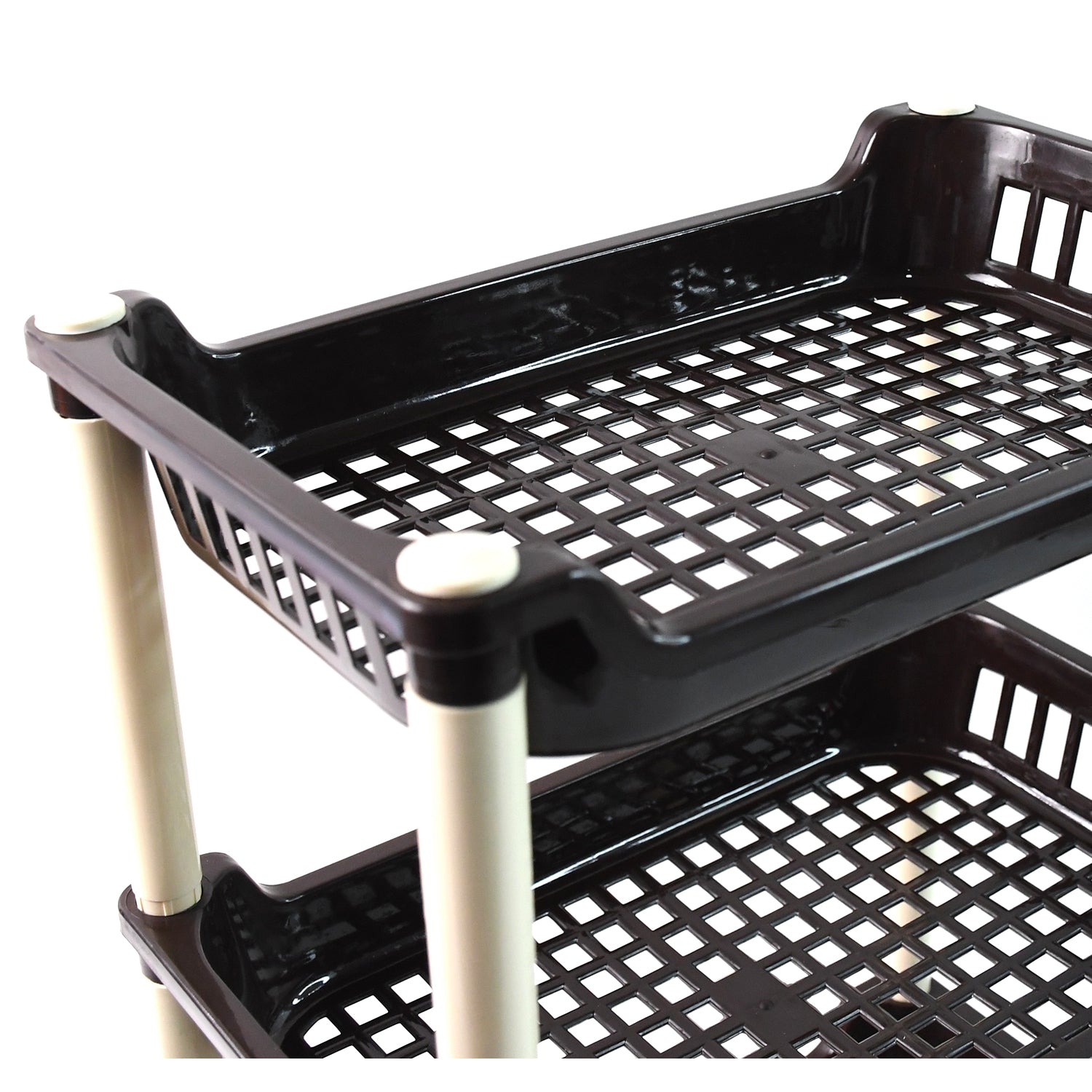 Apex Small Multiuse Plastic Storage Rack Organizer 3-Tier