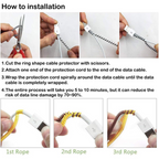 Metallic Cable Protector for Cords & Headphones (Spiral Wrap)