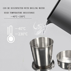 2 in 1 Camping Folding Cup with Keychain (1 Pc)