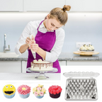 Cake Nozzle Set for Pastry Decorations (55-Piece)