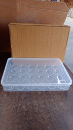 Plastic Egg 24 Grid Storage Container Holder for Refrigerator Egg Tray Holds 24 Eggs (1 Pc)