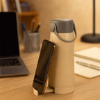 Creative Wheat Glass Water Bottle with Phone Holder (380ml, 80 Pc MOQ)