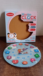 Aditi Wooden Educational Learning Clock Toy with Movable Hands