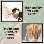 Freshee Wooden Coffee Stirrers 140×5×1 mm – 30 Pcs Pack