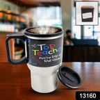 Stainless Steel Insulated Travel Mug - Double-Walled Vacuum Cup with Lid & Handle, Tumbler