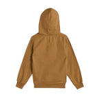 Girl's Cotton Light Beige Hooded Sweatshirt
