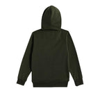 Girl's Cotton Olive Hooded Sweatshirt