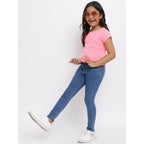 Girls Slim Fit Blue Jeans
