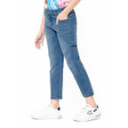 Girls Stretchable Denim Navy Lite Pant