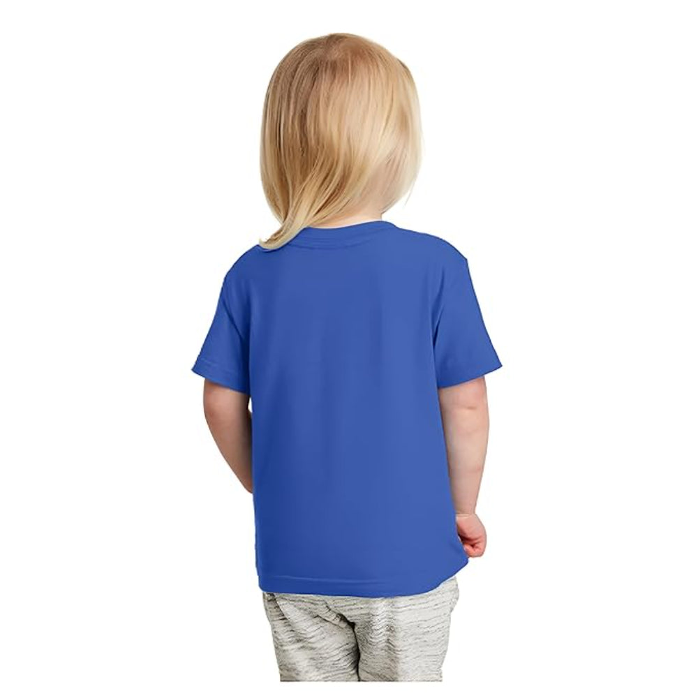 Girls Half Sleeves Blue T-shirt