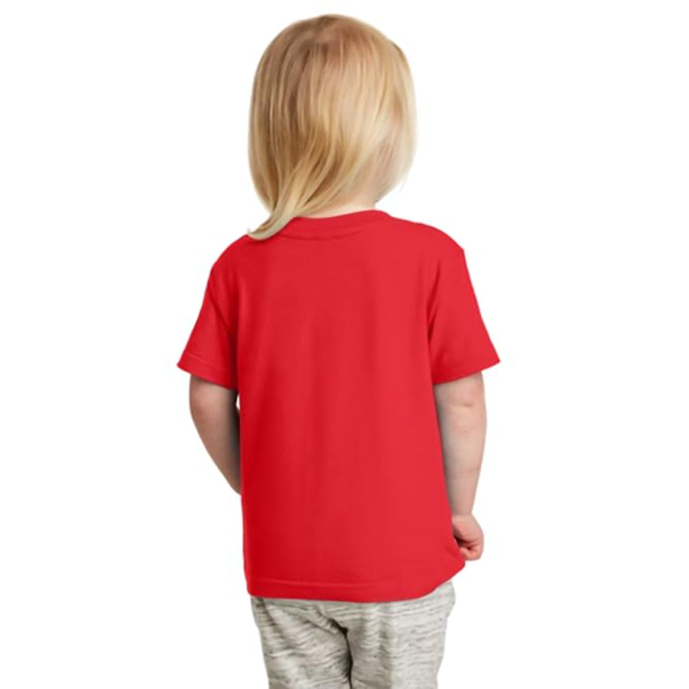 Girls Half Sleeves Red T-shirt