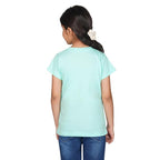 Girls Round Neck Ferozi T-shirt