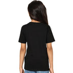 Unisex Kids Black T-Shirt for Girls