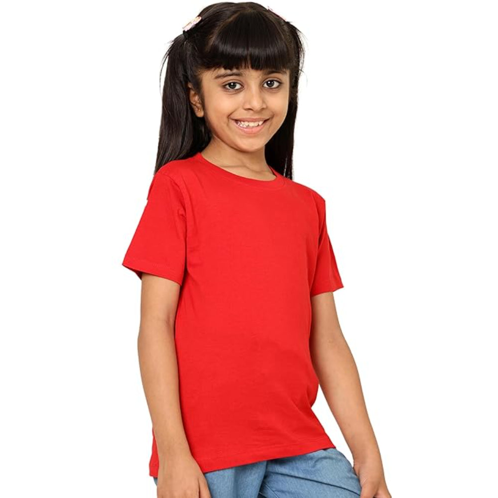 Unisex Kids Red T-Shirt for Girls