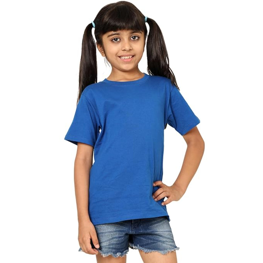 Unisex Kids Royal Blue T-Shirt for Girls