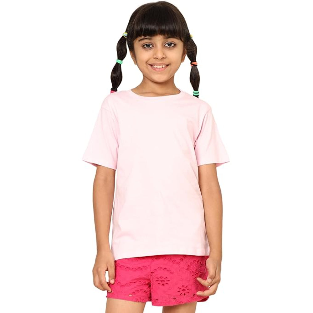 Unisex Kids Soft Pink T-Shirt for Girls