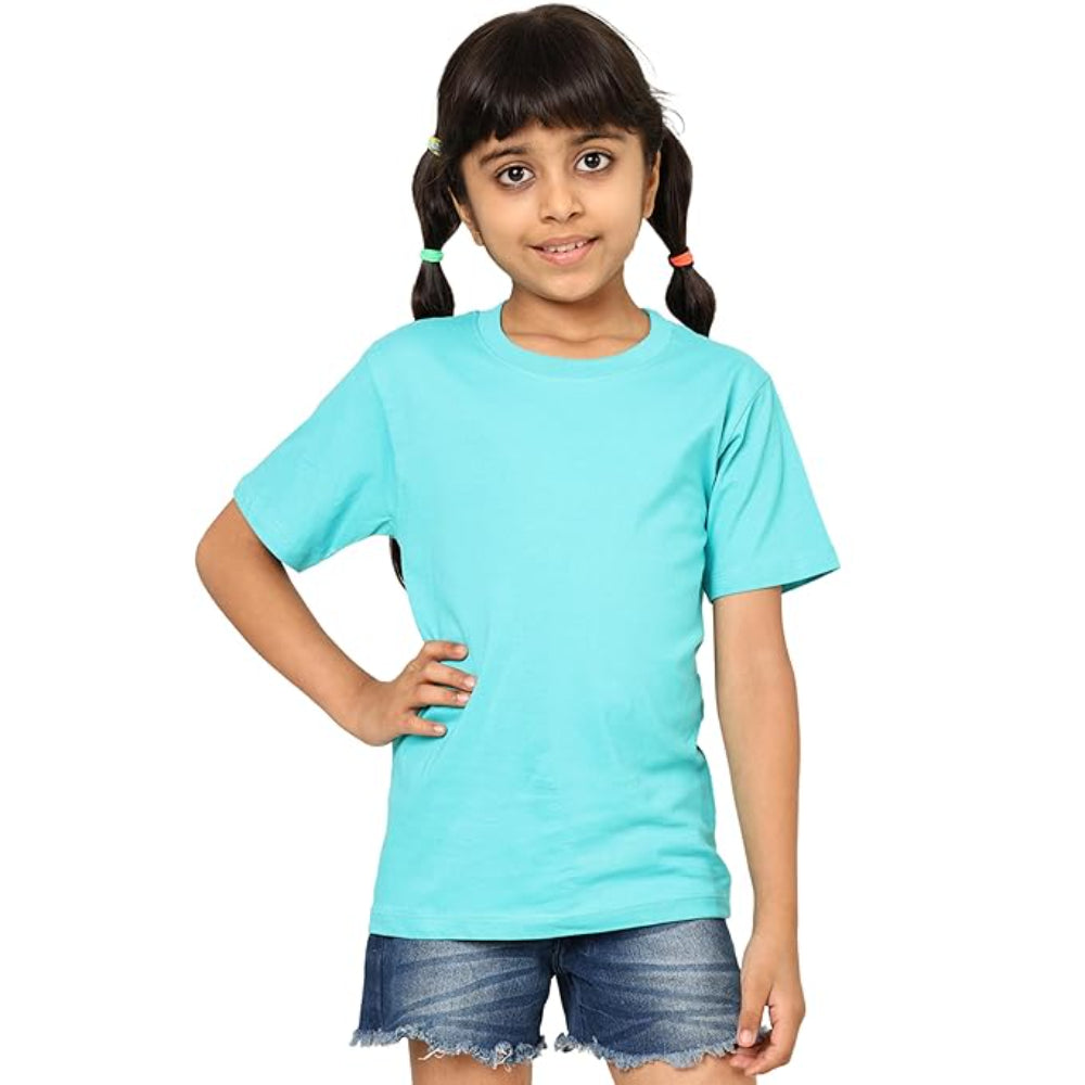 Unisex Kids Teal T-Shirt for Girls