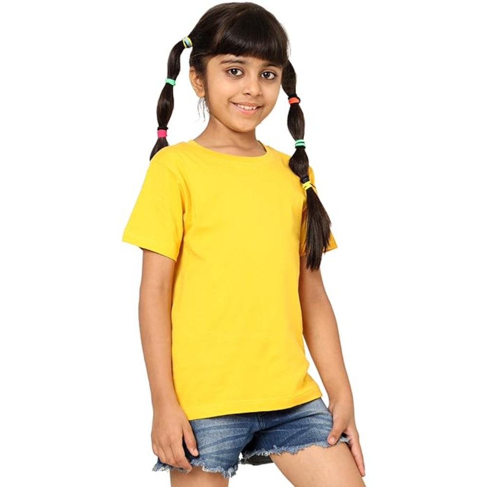 Unisex Kids Yellow T-Shirt for Girls