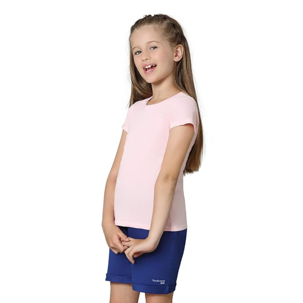 Girl's Relaxed Fit Light Pink T-Shirt