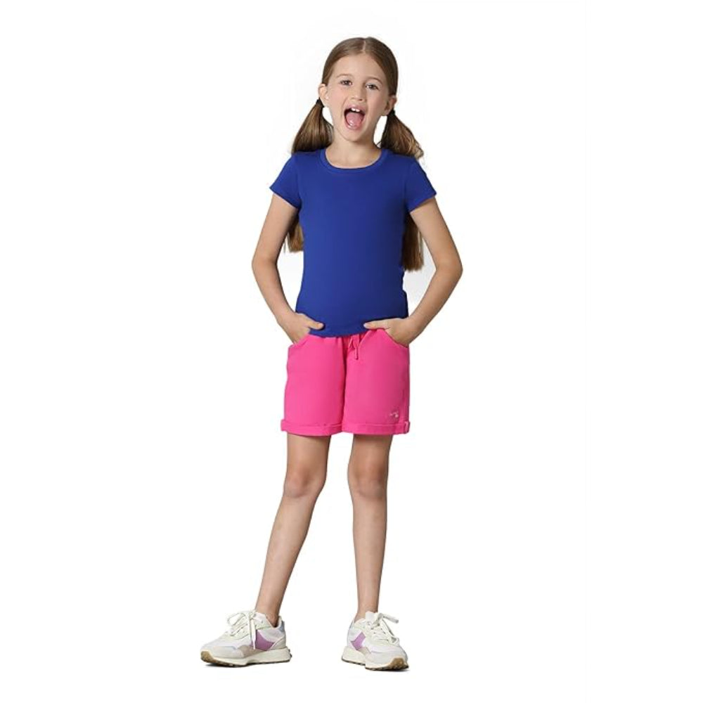 Girl's Relaxed Fit Dark Blue T-Shirt