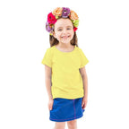 Girls Half Sleeves Yellow T-Shirt