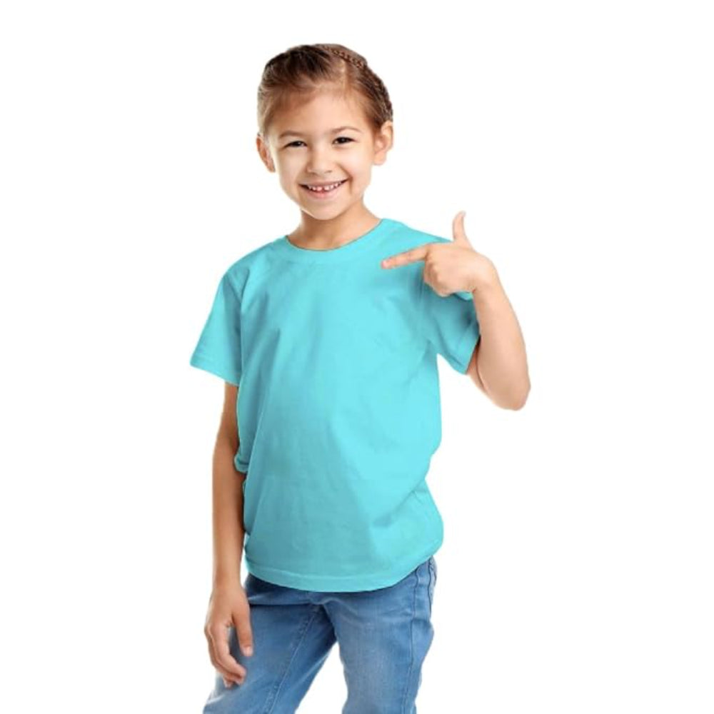 Girls Short Sleeve Light Blue T-Shirt