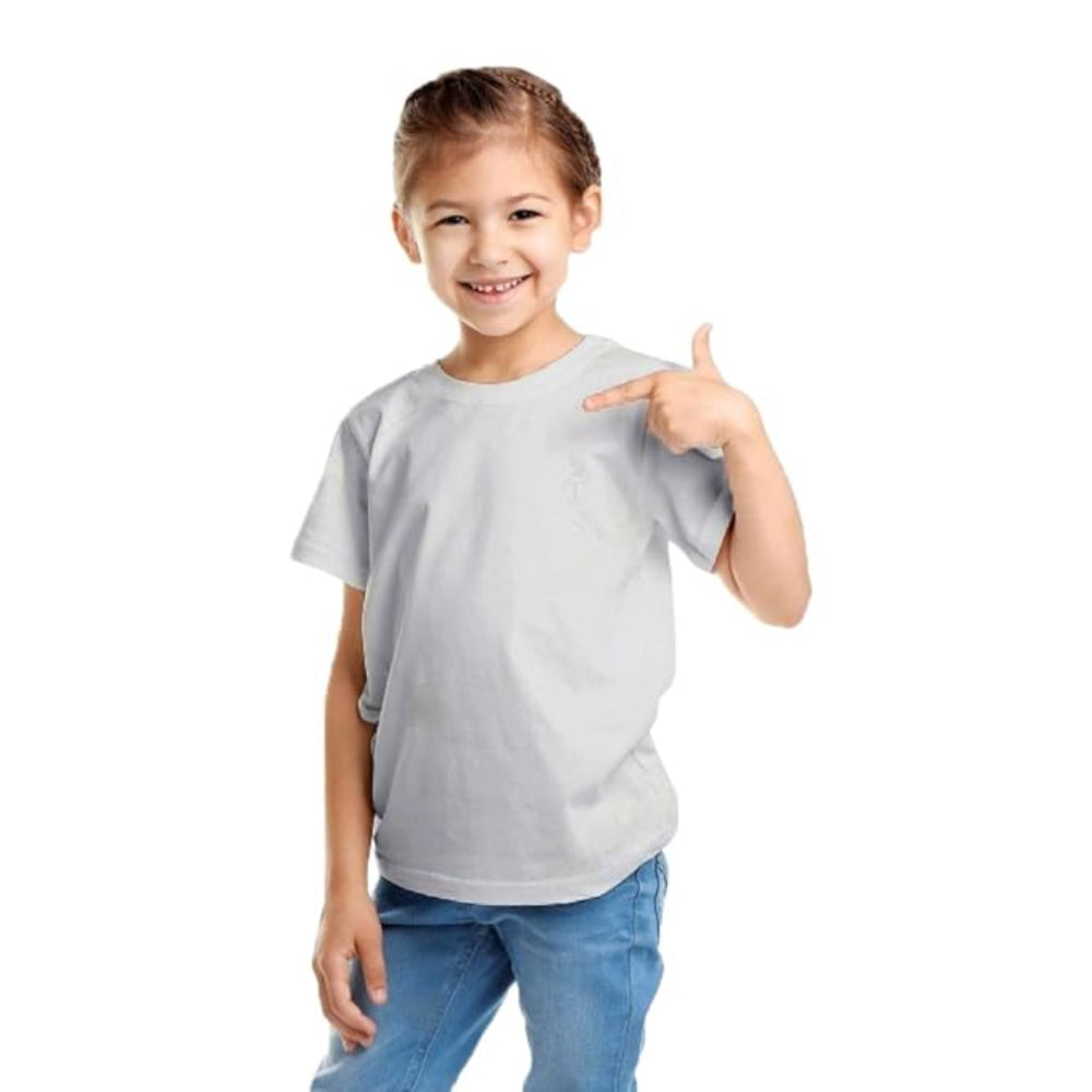 Girls Short Sleeve White T-Shirt