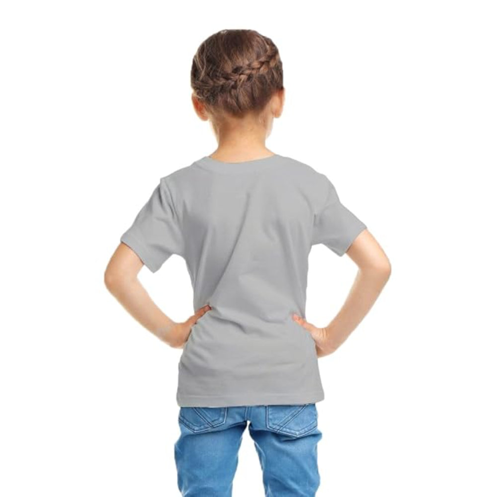 Girls Short Sleeve Grey Melange T-Shirt