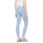 Sky Blue Women's Slim Fit Cotton Jeans