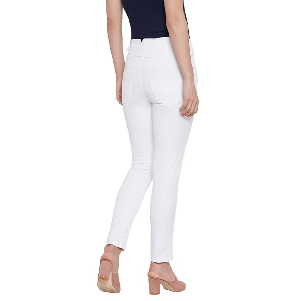White Women's Slim Fit Jeans