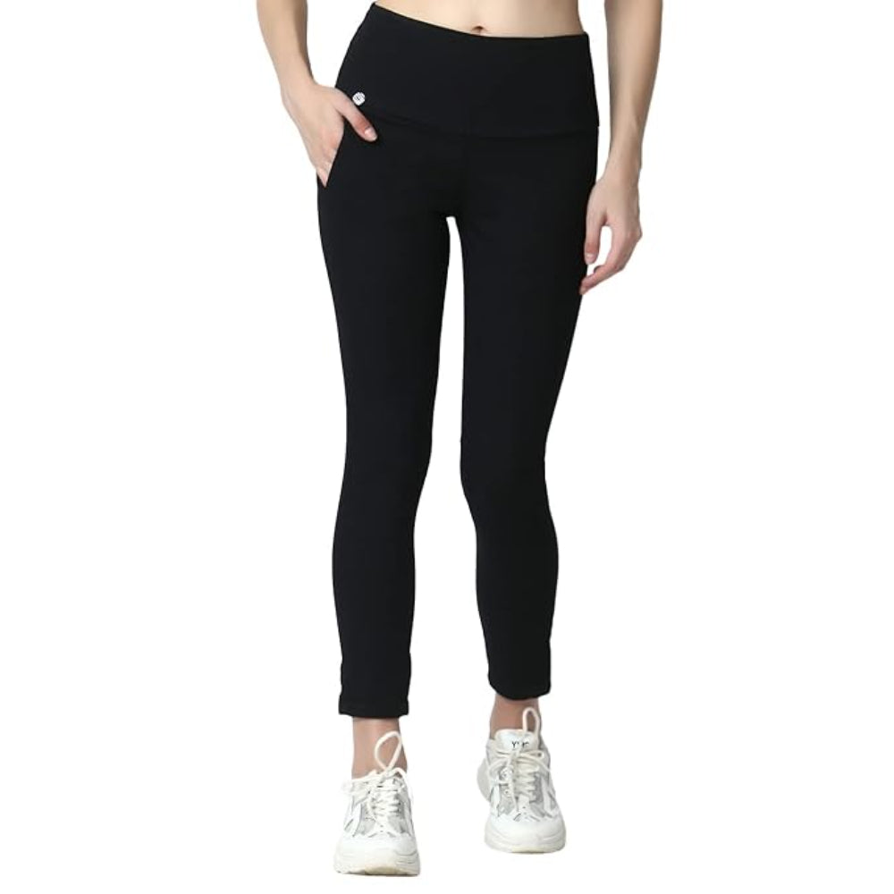 Black Skinny Fit High Waist Ankle Length Jeggings