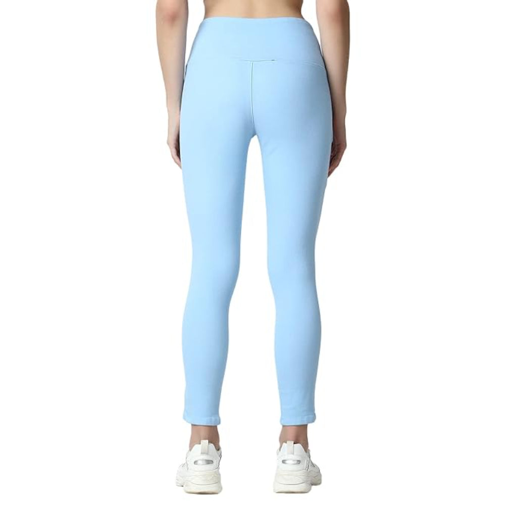 Sky Blue Skinny Fit High Waist Ankle Length Jeggings
