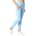 Sky Blue Skinny Fit High Waist Ankle Length Jeggings
