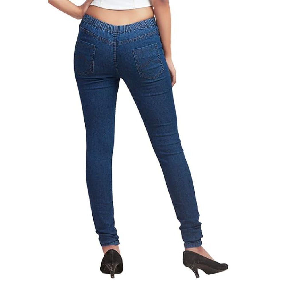 Blue Womens Slim Fit Denim Lycra Stretchable Jeggings