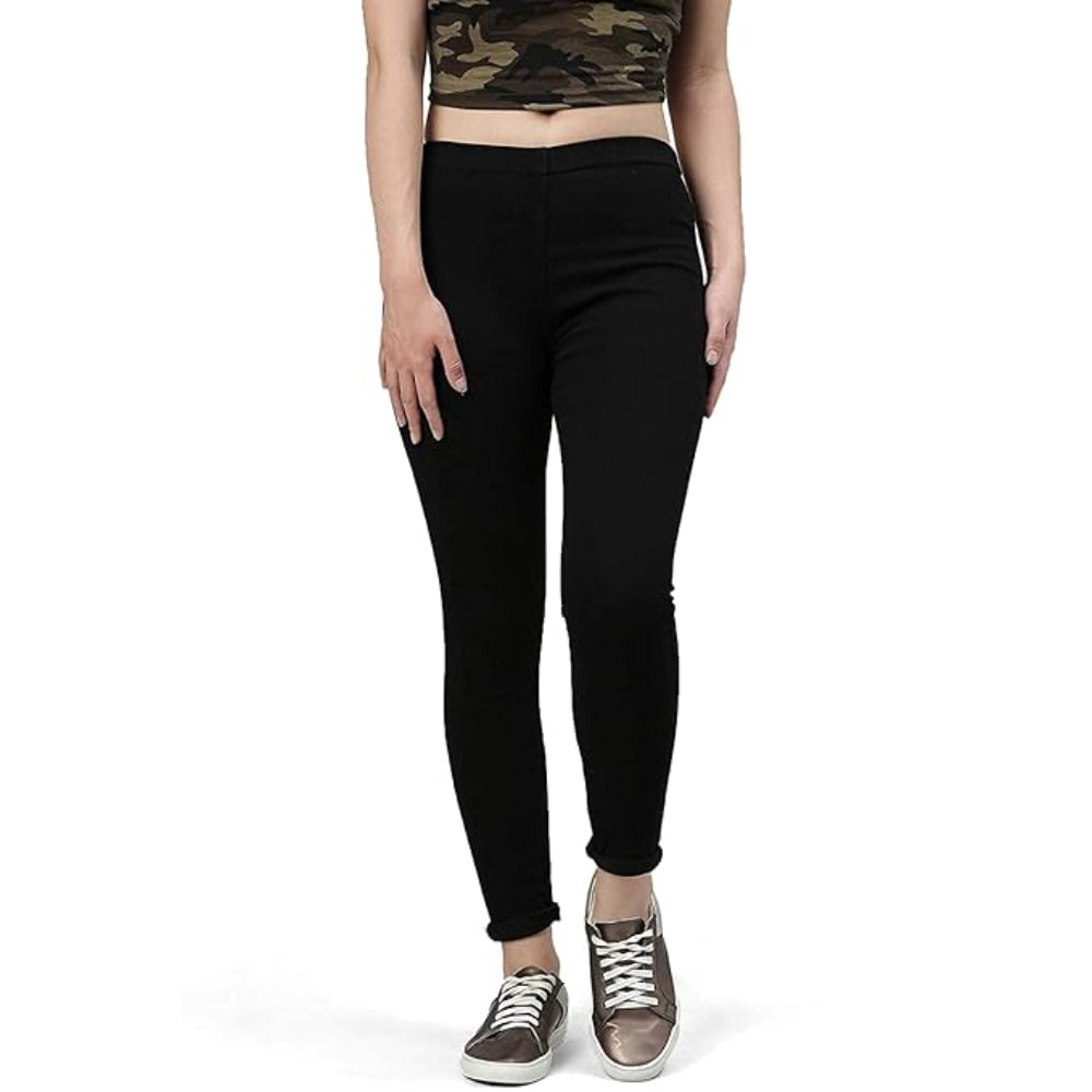 Black Womens Slim Fit Denim Lycra Stretchable Jeggings