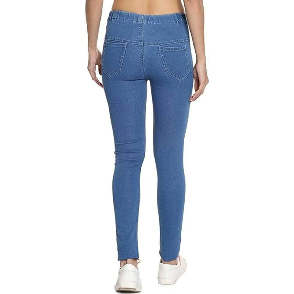 Classy Womens Blue Slim Fit Denim Stretchable Jeggings