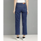 Blue Women's Denim Straight Fit Jeans