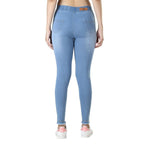 Blue Stretchable High Rise Denim Jegging