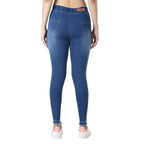 Trendy Blue Stretchable High Rise Denim Jegging