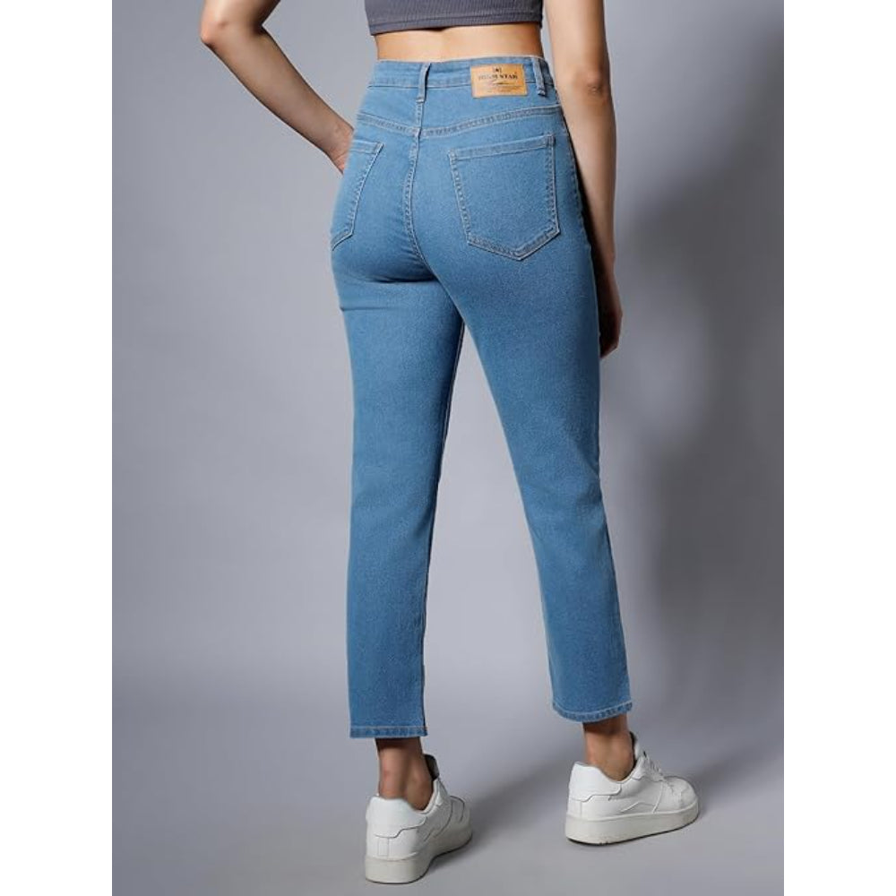 Trendy Blue Women Straight Fit Stretchable Jeans