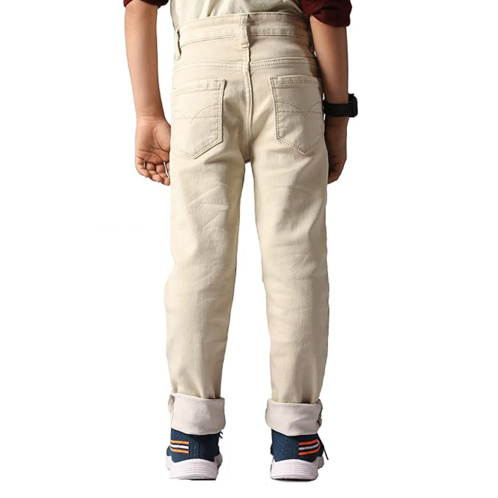 Boys Denim Beige Jeans