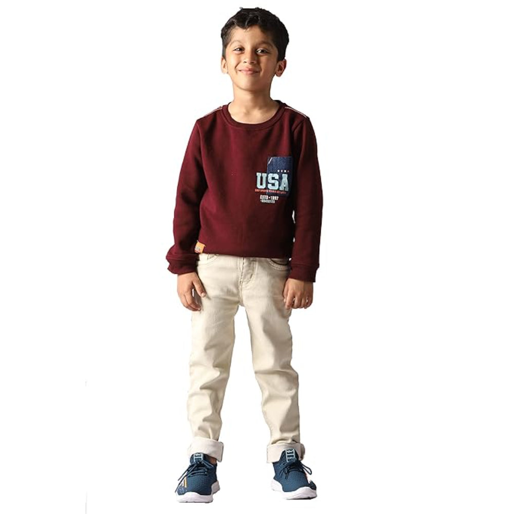 Boys Denim Beige Jeans