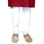 Boys Ethnic Wear Cotton Maroon Kurta Pajama Set